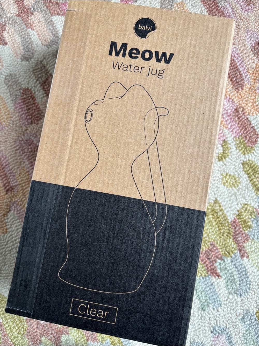๐ธBalvi Gifts S.L. Meow Water Jug Clear Glass CAT new in box ๐ฆ๐ง - Picture 6 of 16